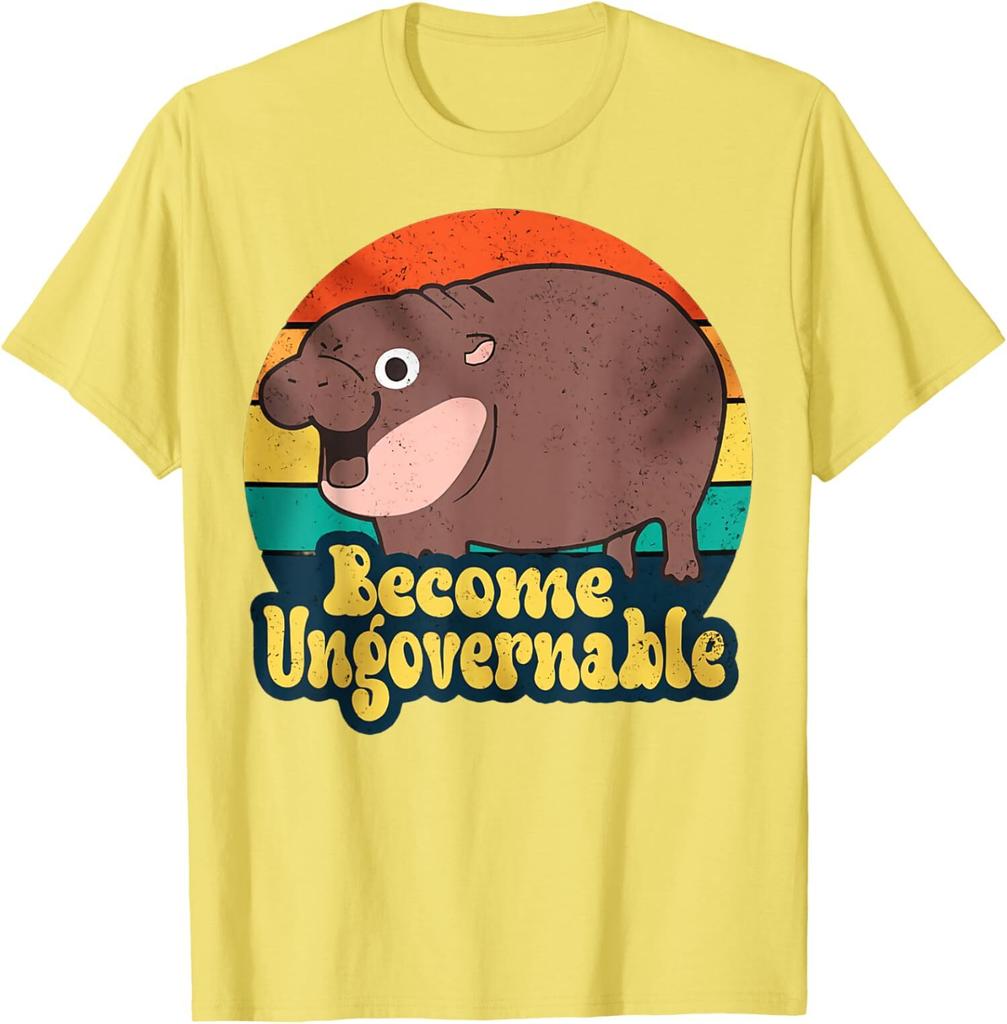 Become Ungovernable Funny Baby Hippo Moo Deng Funny Unisex T-Shirt