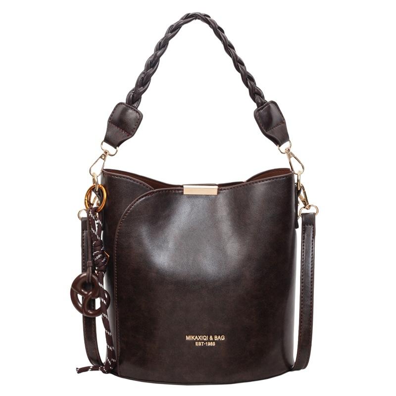 Premium Sense Hand Bag Women's 2025 New Trendy Fashion Going Out Shoulder Bag Casual Messenger Bucket Bag