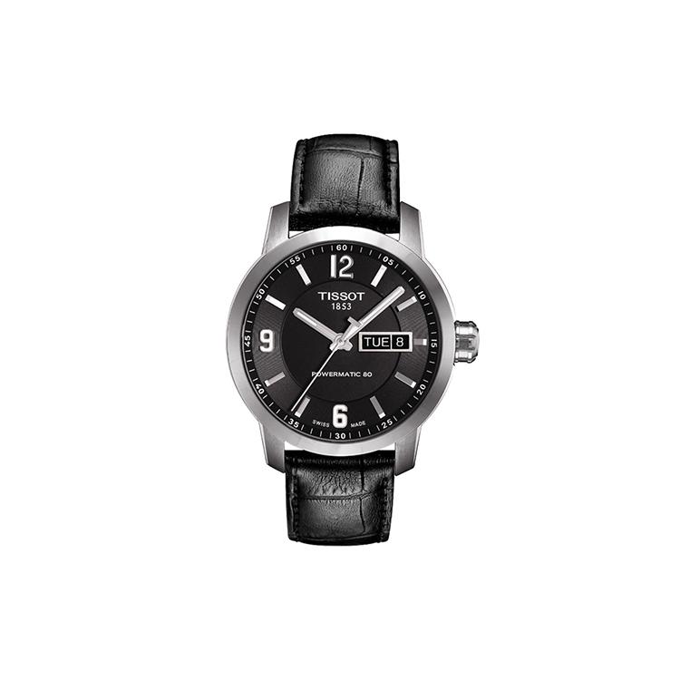 Tissot 200 Автоматический механический механизм 200м Водонепроницаемые Мужские Часы 39мм Черный Циферблат Корпус из Нержавеющей Стали T055.430.16.057.00