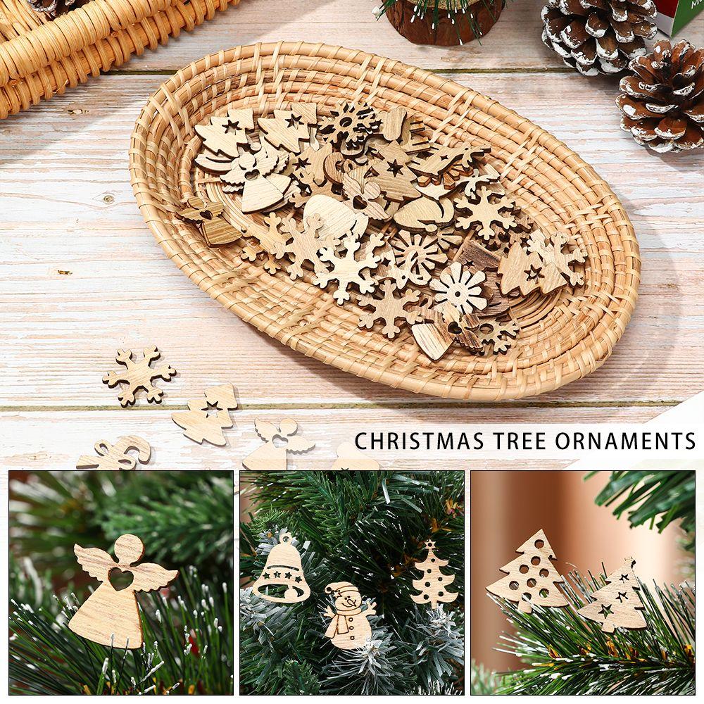 Украшения для вечеринки Снеговик Снежинка Подарочный Декор Рождественская елка Подвесное Украшение Мультяшная Деревянная Щепа