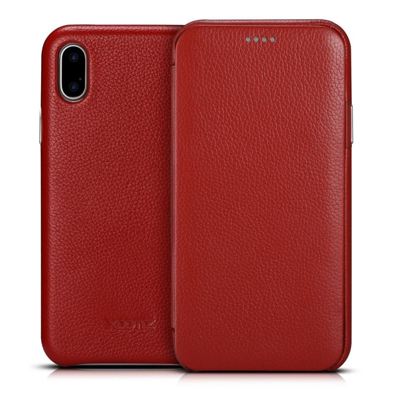 IPhone XR XS Max Leather Flip Case Business Protective Cover Curved Screen