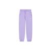 Li Ning Sports Trend Series Solid Color Tapered Knit Joggers Women Joggers Purple AKLS288-6