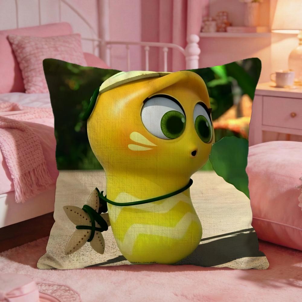 LLarvaS Cute Cartoon Cushion Cover Premium Comfort Reversible Pillow Cove Two In One Design For Any Room  Car Interior