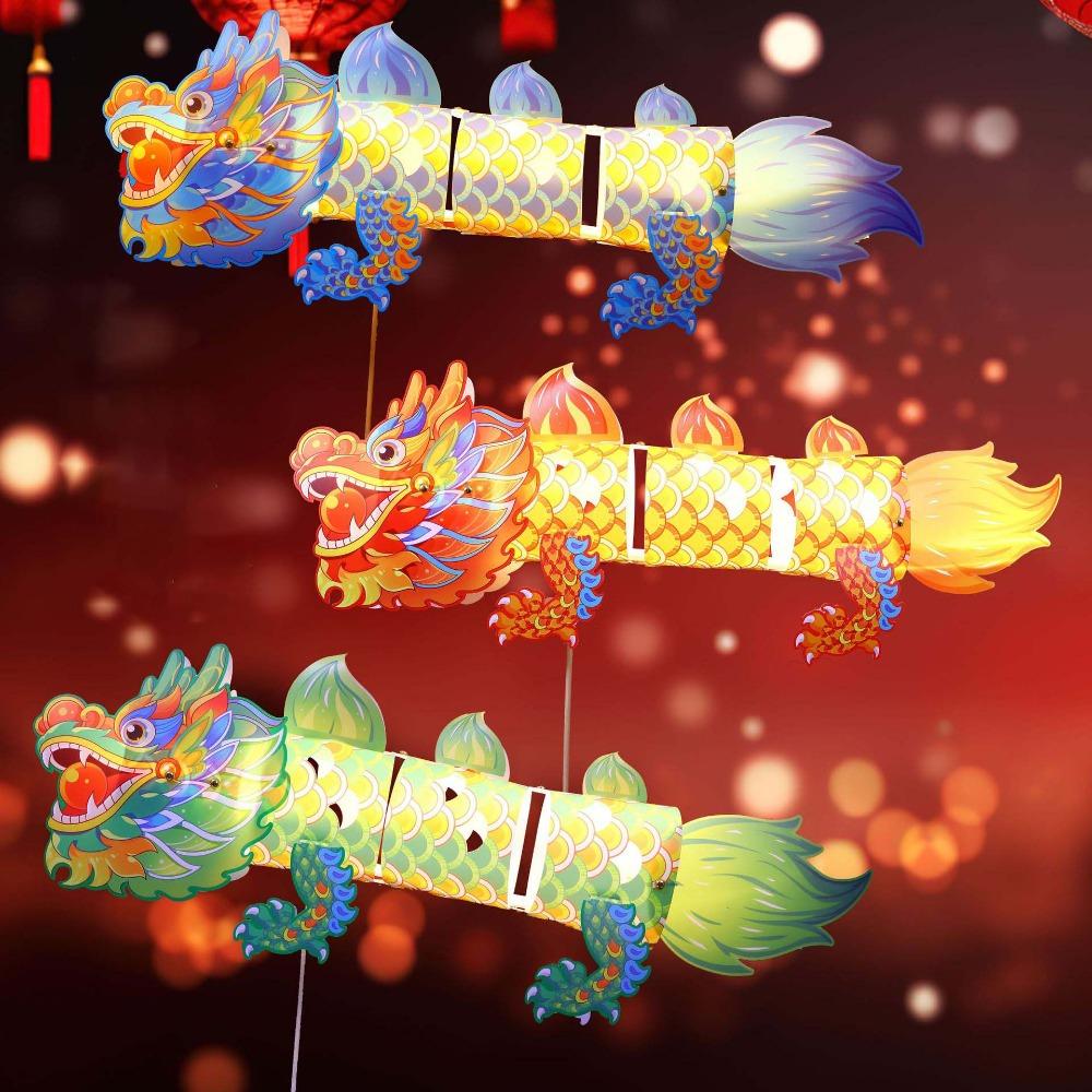 Ручной детский фонарь Лун из ПВХ, ручной работы, фонарь-дракон, аксессуары для ханьфу