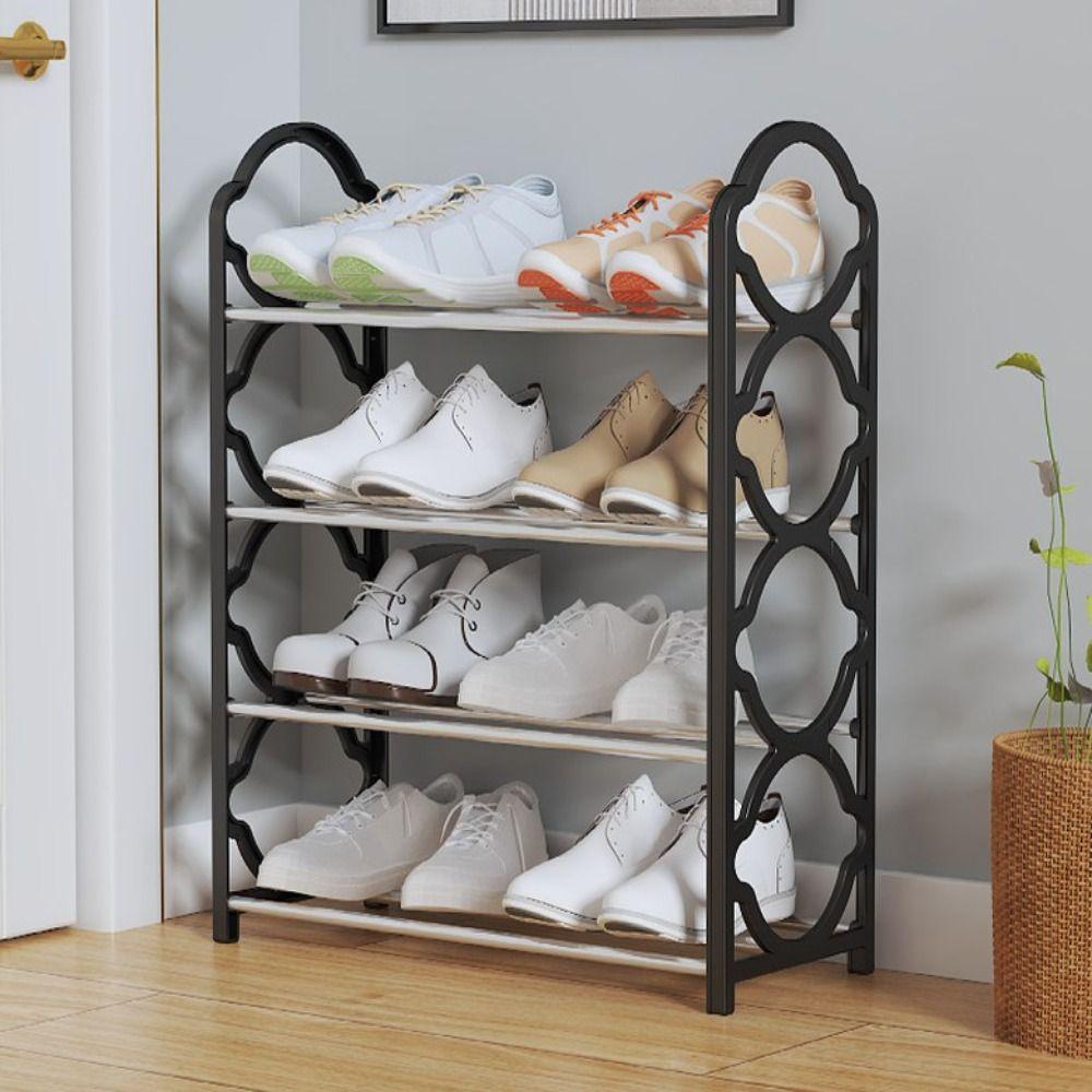 4-слойная полка для обуви Simple Style Shoes Organizeroe Rack Accessories Shoe Cabinet Door