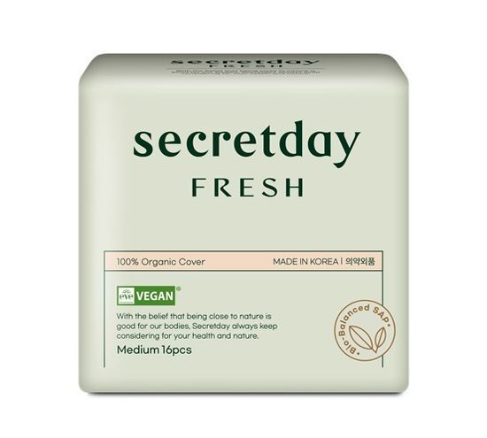 Органические веганские гигиенические салфетки Secret Day Fresh, выберите 6 видов (Маленькие/Средние/Большие/Очень длинные ночные/Длинные ежедневные прокладки)