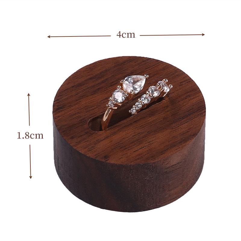 Walnut Jewelry Display Stand Set: Ring Tray & Necklace Mannequin