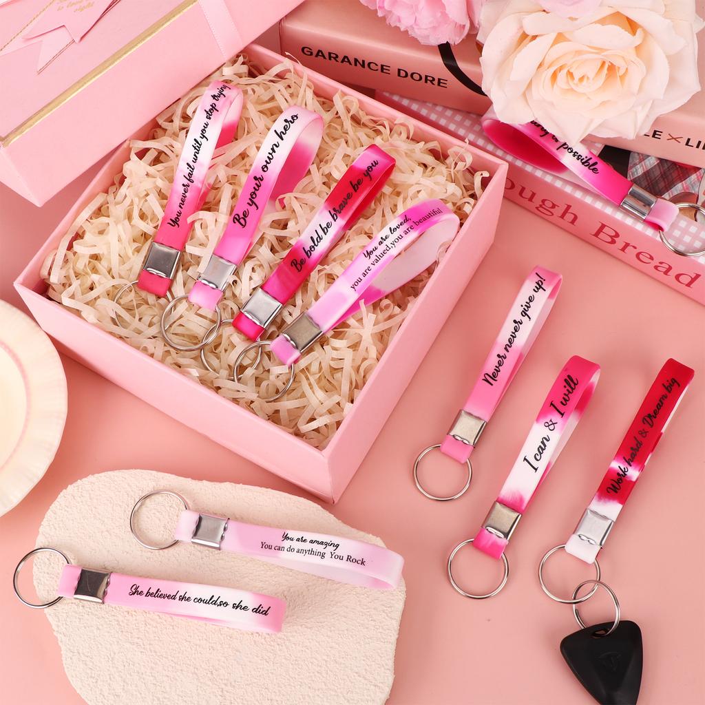 30 шт. Брелок «Спасибо» оптом Подарок сотруднику для поощрения Мотивационный силиконовый брелок Брелки с вдохновляющей цитатой Персонал App