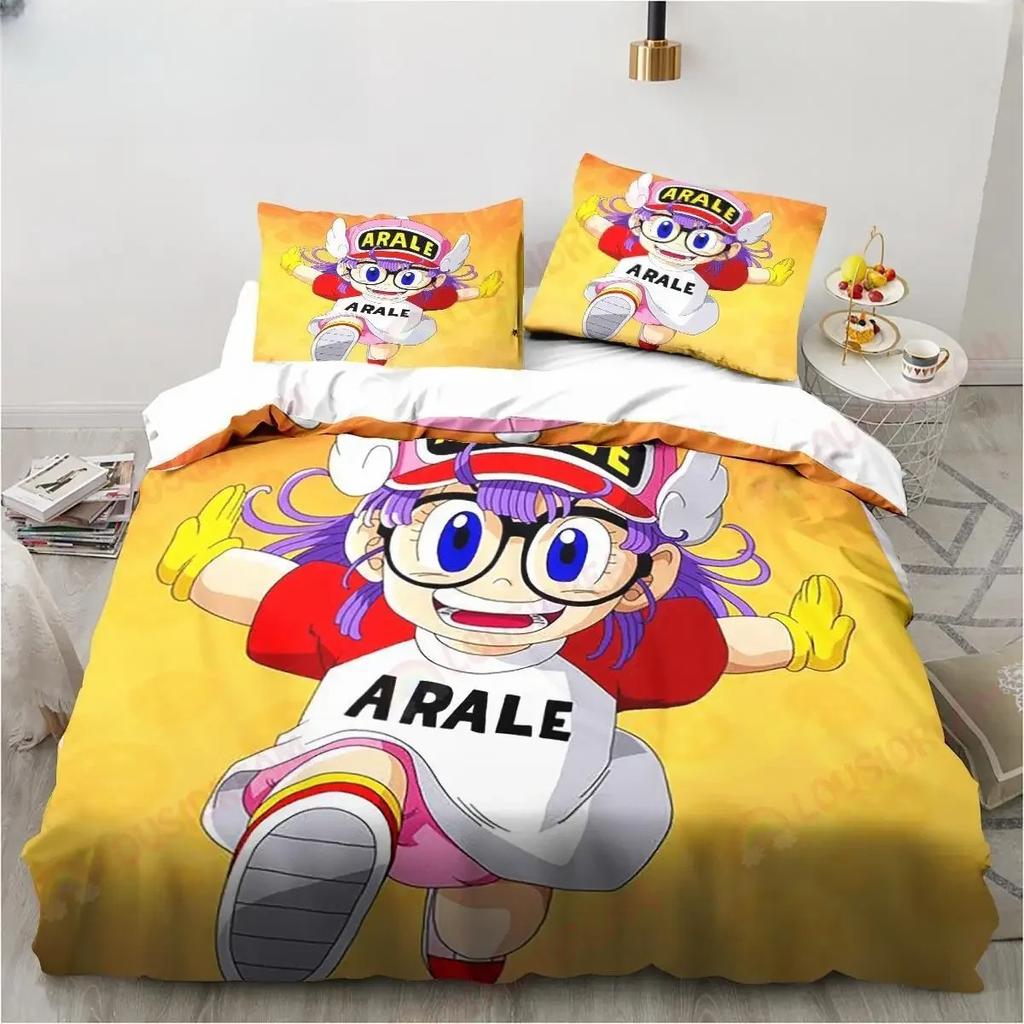 Новый милый мультяшный набор постельного белья DR S-Slump Arale Аниме King Twin Double Микрофибра Пододеяльник