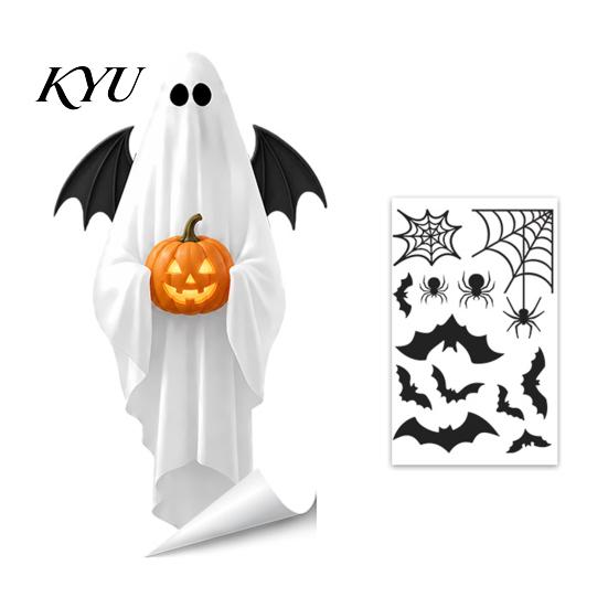 Halloween Window Decals Ghost Glass Sticker, Cartoon Static Cling for Sticker Parties, Waterproof Decoration Decal Home Office Decorative Film