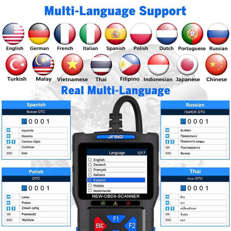 Car OBD2 Scanner Universal Motorcycle Cable 3-in-1 For Yamaha For Honda Code Reader Battery Performance Testing Diagnostic Tool