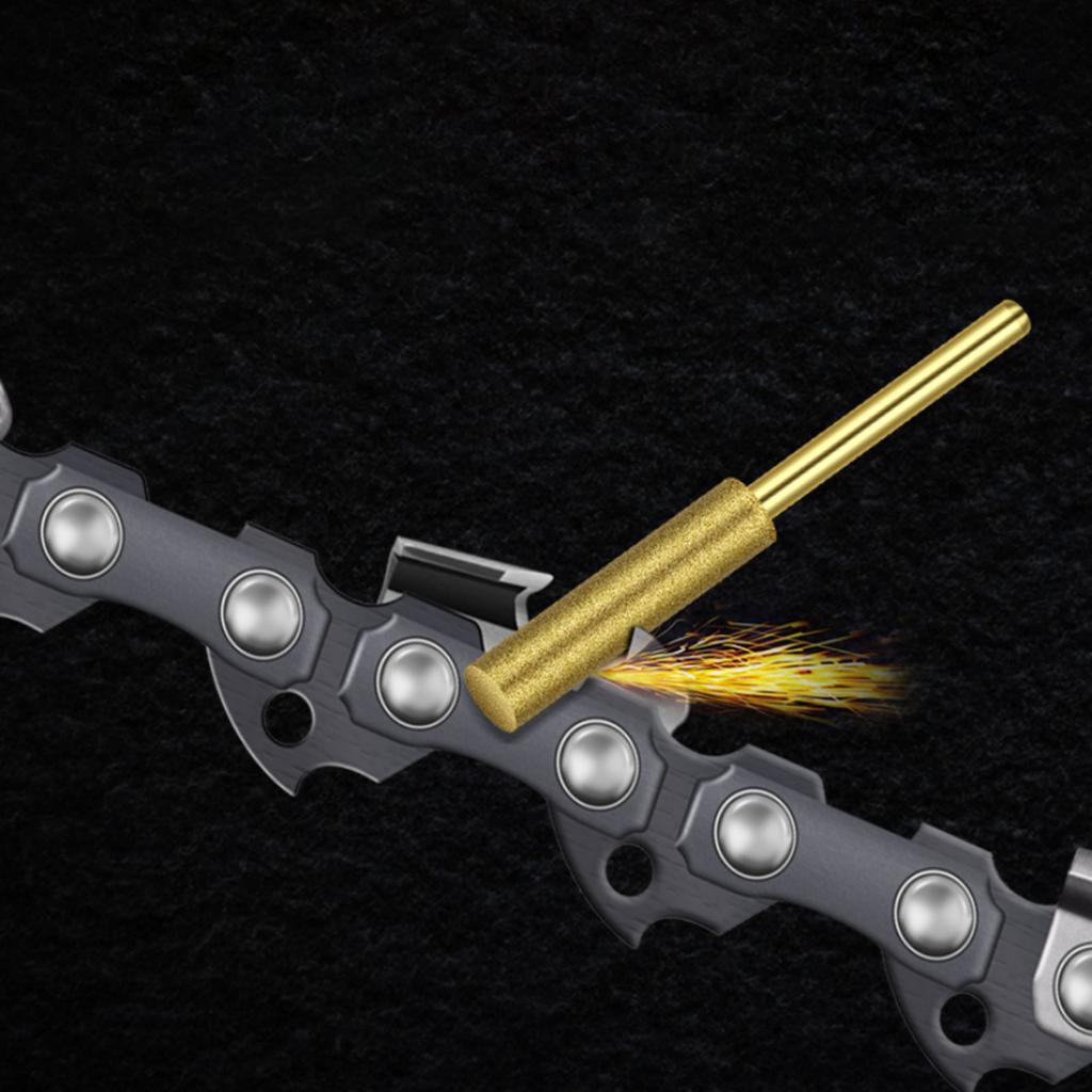 12шт насадки для бензопилы с титановым покрытием, алмазная точилка высокой твердости, напильник для электрической бензопилы