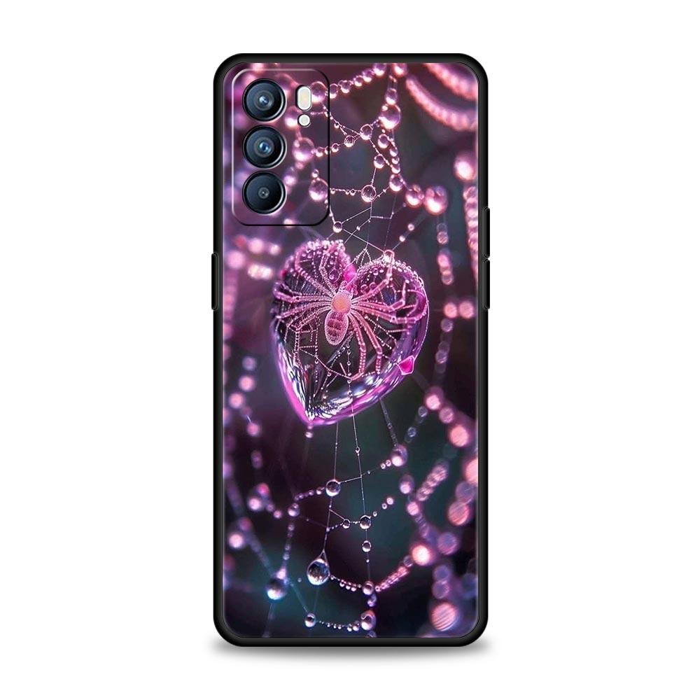 Чехол для телефона 'Паутина' для Oppo Reno 13 12 11 10 7 F Find X5 X6 A98 A80 A79 A78 A57 A54 A31 A17 Pro 5G Мягкий ТПУ Чехол Fundas Сумки