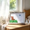 Ручная работа Морское стекло Собака Цветной Камень Фоторамка Настольные Украшения для Домашнего Декора Художественная Рамка Подарок для Любителя Собак