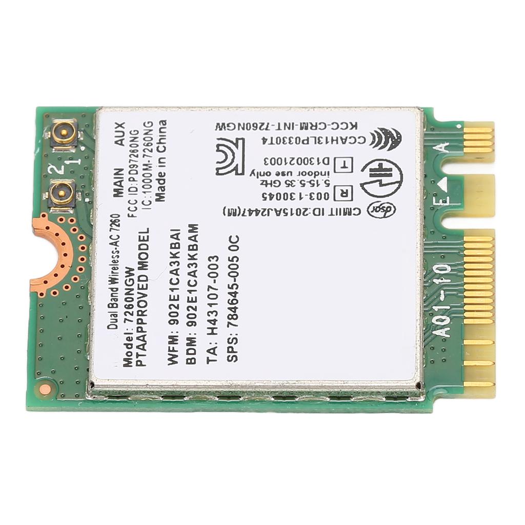 Dual Band WiFi Card 2.4Ghz 5Ghz 1200Mbps Bluetooth 4.0 NGFF M.2 Wireless Internet Card for Home Office Laptops