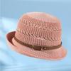 French Hepburn curling top hat children's spring outdoor hollow sunscreen bucket hat elegant foreign style versatile basin hat