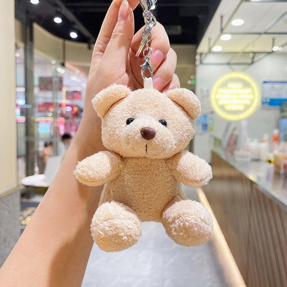 Backpack Pendant Keychain Sitting Bear Plush Doll Bear Plush Keychain Plush Keyring Bear Plush Doll