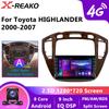 8-ядерный Android автомобильный радиоприемник для Toyota Highlander Kluger 1 XU20 2000-2007 AutoCarPlay стерео 4G SIM WIFI GPS экран