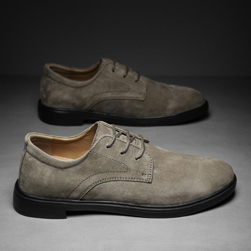 Замшевые кожаные туфли-оксфорды для мужчин, деловая обувь на шнуровке, универсальная повседневная обувь для офиса, новые туфли для выхода на улицу, кроссовки
