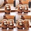 Toy Plush Groundhog Cartoon Animal Doll Keychain Backpack Pendant Gift Holiday