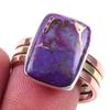 Натуральная фиолетовая медная бирюза серебро 925 пробы двухцветное кольцо размер 9.5 g8a27