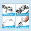 Worm Gear Hose Clamp Hydrovalve Adjustable Key Clamp Garden Hose Clip Stainless Steel Water Pipe Fastener Automotive Mechanical
