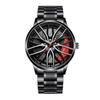 Car Watches For Men,Waterproof Stainless Steel Quartz Wrist Watch Sports Men’s Watches With Car Wheel Rim Hub Design