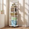 5 Tier Storage Shelves 110LBS Heavy Duty Shelving Unit with Rolling Wheels Storage Shelf for Kitchen Laundry Pantry Closet