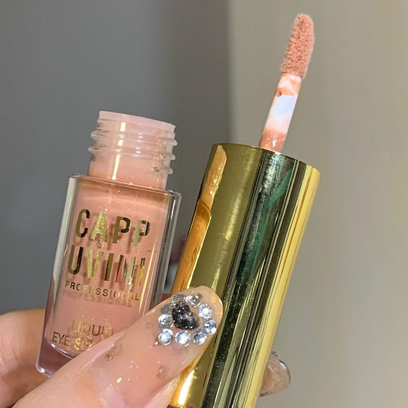 CAPPUVINI 8-цветные жидкие тени для век, стойкий натуральный макияж глаз, подходит для повседневного и праздничного использования