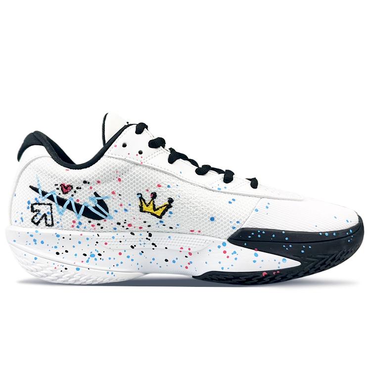 Nike Эйр Зум GT. Крой Академия Амортизация Устойчивость к истиранию Дышащие Низкие Баскетбольные кроссовки Мужские Черный Белый FB2598-100(Команда40-)