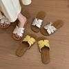 Internet Celebrity Soft-soled Cool Slippers Women Wear 2025 Summer New Beach Shoes Fairy Style with Skirt Flat Bottom One-word