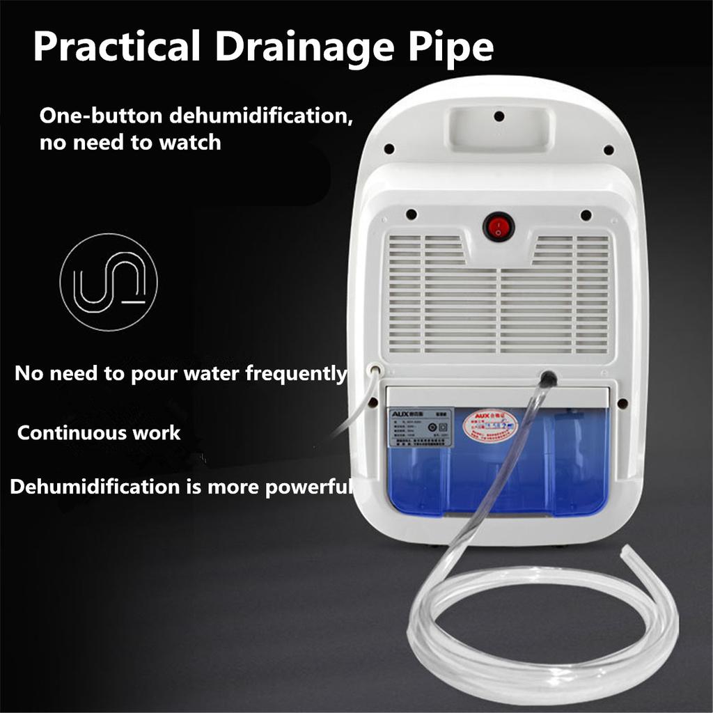 110W 220V Portable Dehumidifier Moisture Absorber Indoor Dehumidifier Basement Moisture Absorber MuteTiming External Water Pipe 1.7L