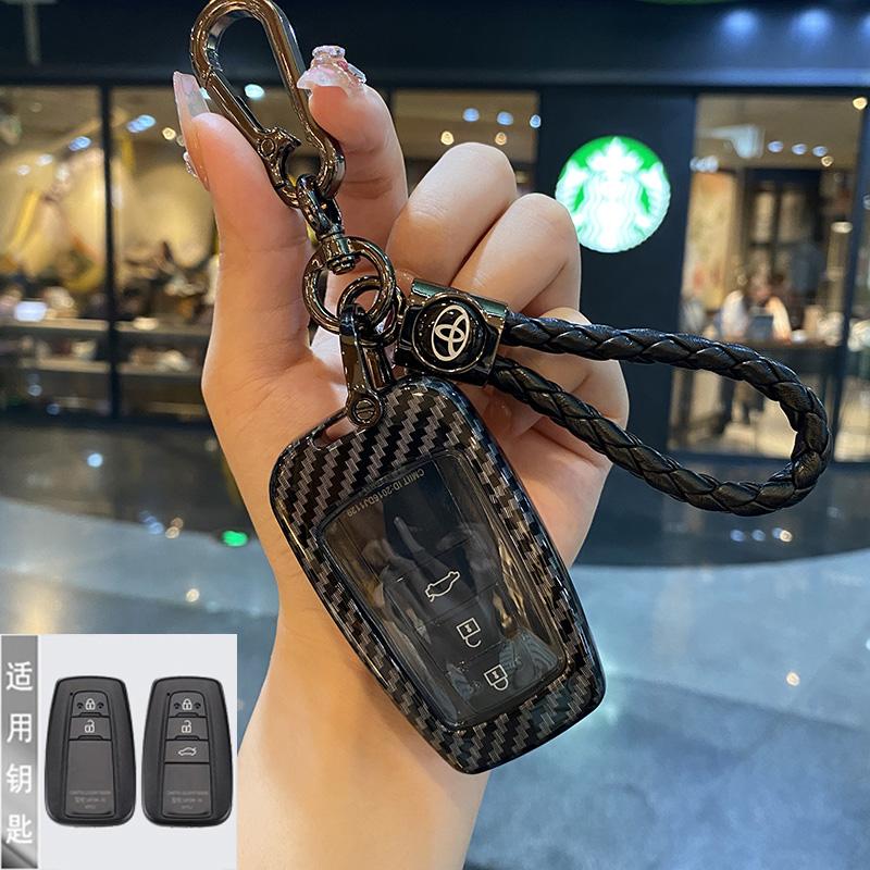 CNXU7 Черный Прозрачный Чехол-Брелок Для Toyota Corolla Cross Yaris Sienna Venza Harrier Hilux Tundra Mirai Land Cruiser Alphard