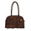 Retro Frosted Large Capacity Women's Boston Handbag: 2025 Autumn/Winter Versatile Single Shoulder Commuter Bag