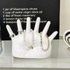 Six Finger Jewelry Stand Hand Shape Ring Holder Tabletop Jewelry Organizer Display Stand for Women Bracelets Necklaces Storage