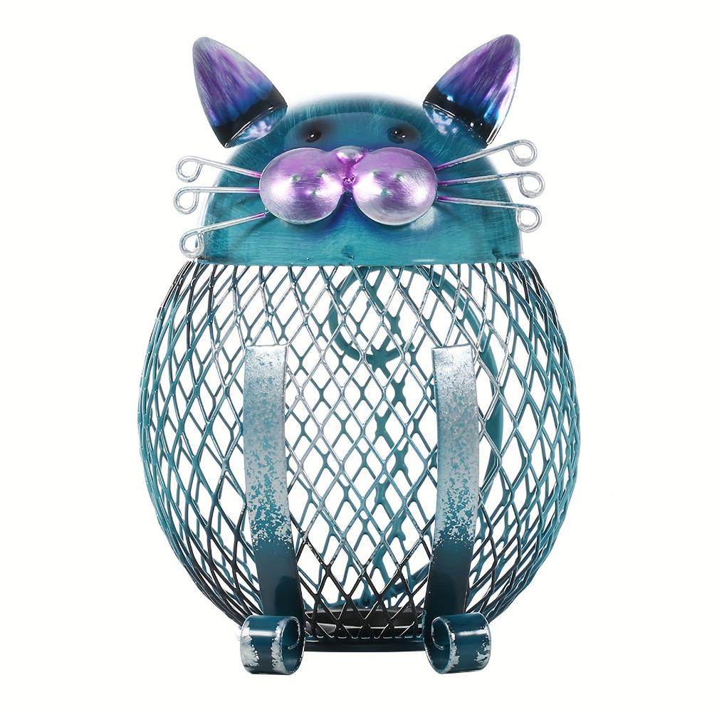 Копилка для монет в виде кошки Копилка для животных с нижней крышкой Креативный подарок для кошки Подходит для украшения книжной полки в доме, гостиной, подарка на день рождения