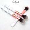 2 Pcs Marble Blush Brush Contour Highlighting Powder Makeup Brush Beauty Tool