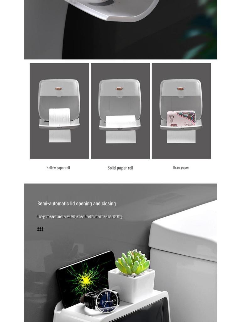 Водонепроницаемый настенный держатель для туалетной бумаги для ванной комнаты без сверления