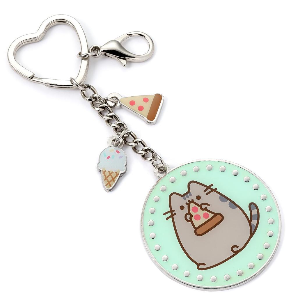 Pusheen the Cat Pizza Keyring with mini Charms
