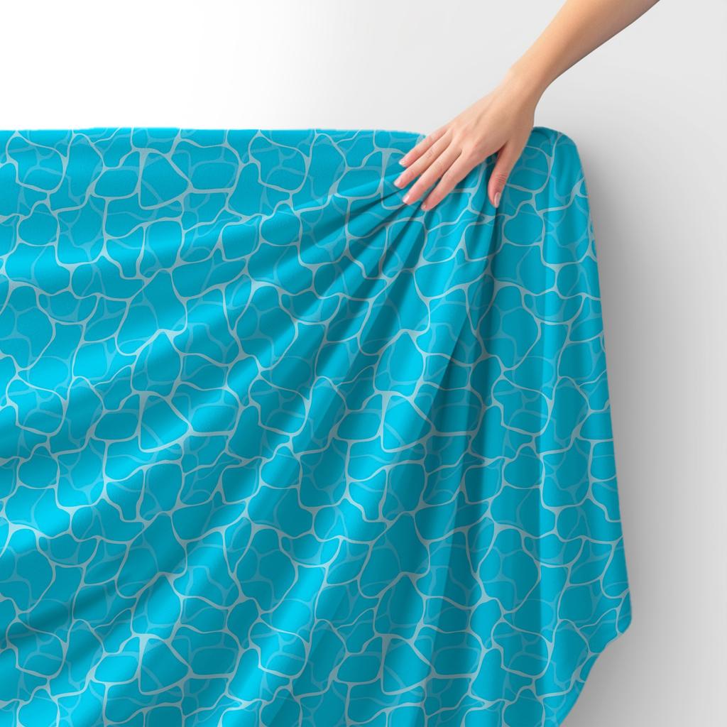 Royal Samt Stoff Polyester Zum Nähen - Motiv Wasseroberfläche