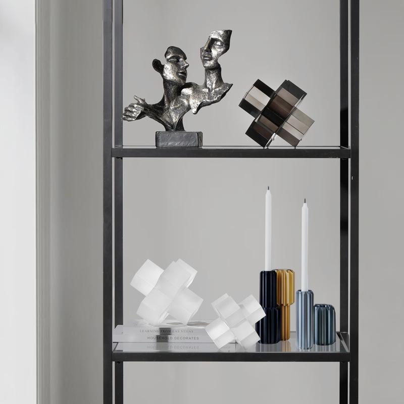 Современный минималистский 3D геометрический стеклянный крест для гостиной или офиса