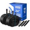 Corki Cycles 24-дюймовая велосипедная камера 24 x 1.75 1.95 2.0 2.1 2.125 2.25 2.3 2.35 2.4 Клапан Шредера 32 мм - Бутилкаучуковая велосипедная камера, 2 шт.
