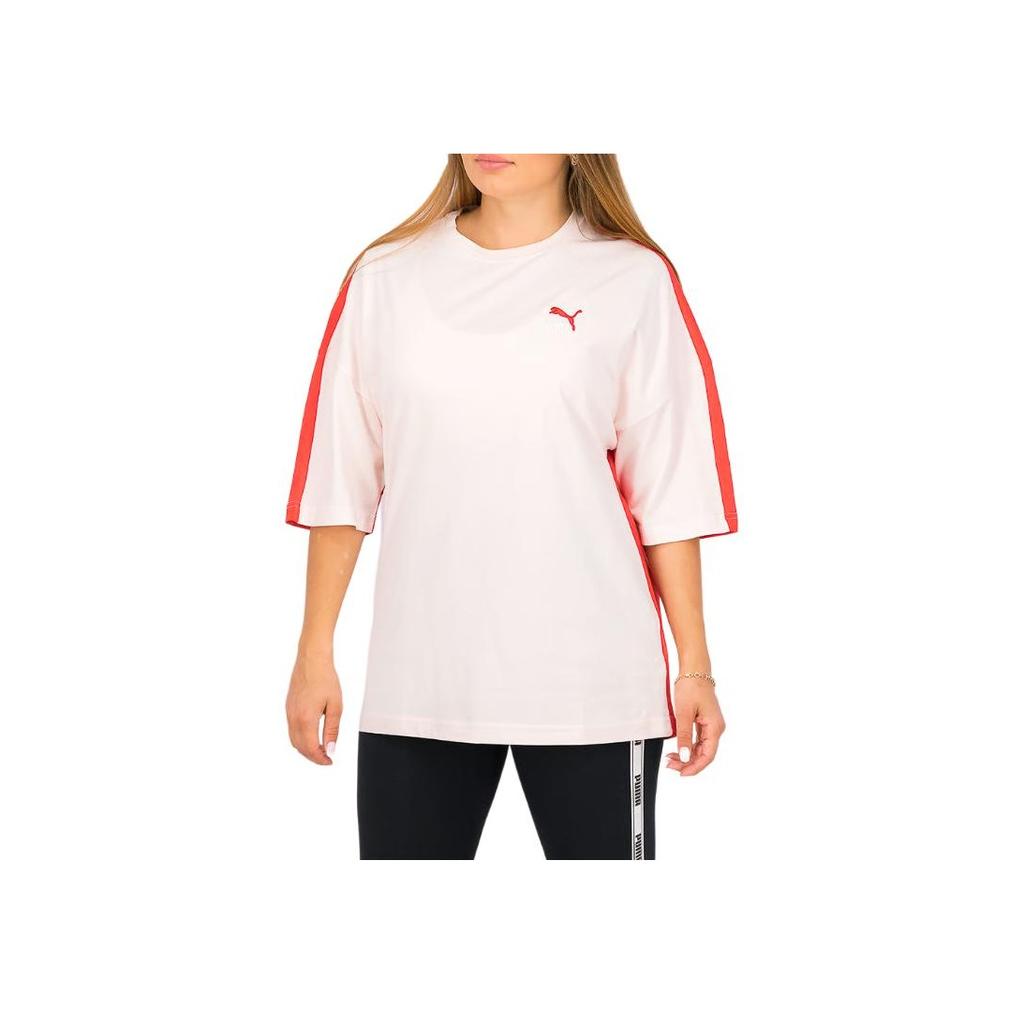 Puma Повседневная футболка с круглым вырезом и коротким рукавом, женская, розовая 598529-17