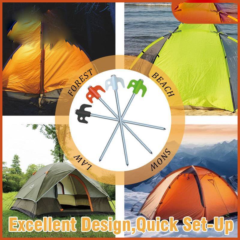 Camping Tent Pegs With Glowinthedark Nails For Outdoor Shelter And Camping Gear