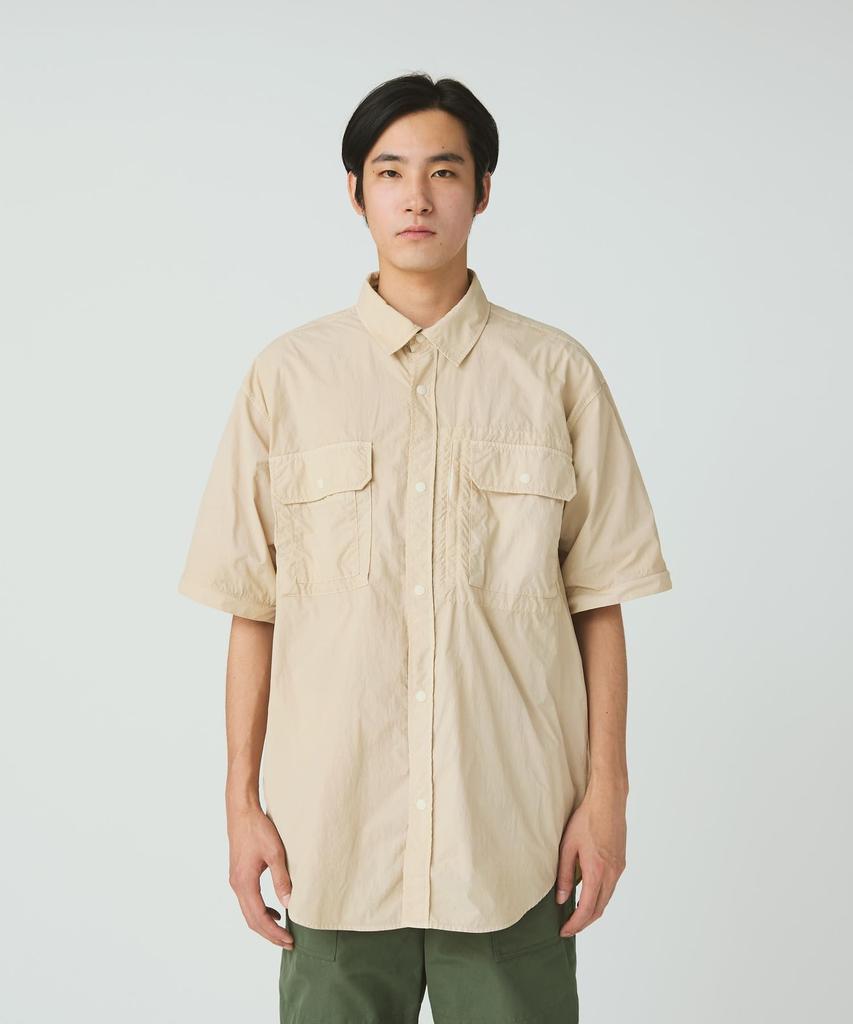 Snow Peak Garment Dyed Convertible Shirt Long and XL SH-25AU002, Sleeve, Men's Women's, IVORY,