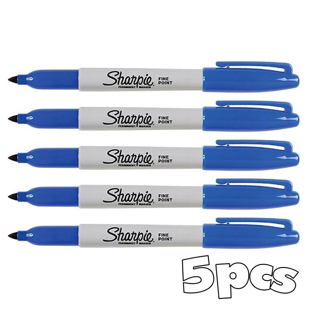 Перманентный маркер Sharpie, принадлежности для перевода татуировок, синий, 5 шт., 5 шт.