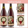 Christmas Bottle Party Stickers With Retro Style For Festive Decoration Event