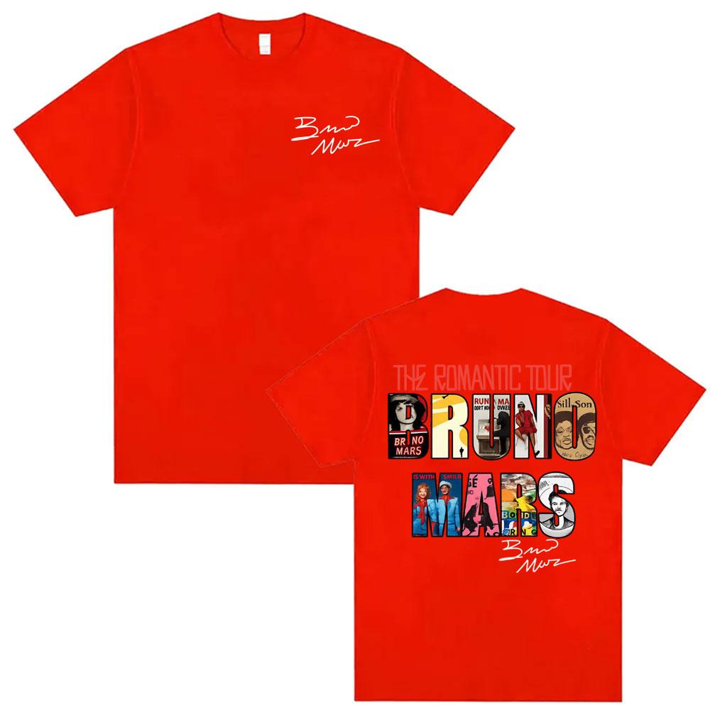 Bruno Mars The RoUnisextic Tour 2026 Album Unisex Women Harajuku Short Sleeve Oneck Casual Clothes Fashion Comfort Cotton T Shirt