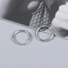 Personality Silver Punk Style Gold Geometric Round Earring Hoop Earrings Fashion Jewelry Hip-Hop
