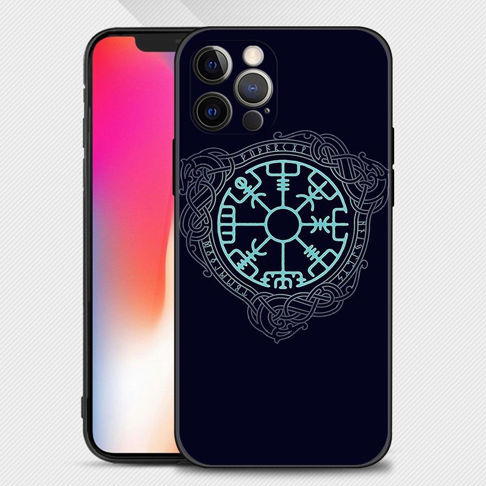 Чехол для телефона с логотипом Viking Vegvisir для iPhone 14 13 12 11 Pro Max XS Max XR X 7 8 Plus 12 Mini 6S, черный силиконовый чехол